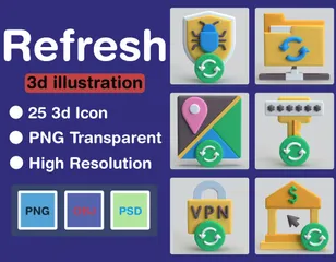 Refresh 3D Icon Pack