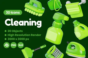 Reinigung 3D Icon Pack