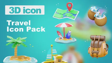 Reisen 3D Icon Pack