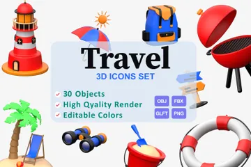 Reisen 3D Icon Pack