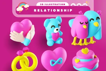 Free Relationship 3D Icon Pack