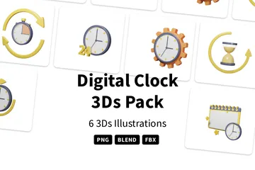 Reloj digital Paquete de Icon 3D