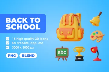 Retour à l'école Pack 3D Icon