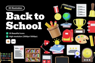 Retour à l'école Pack 3D Icon