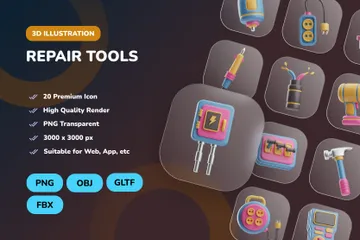 Repair Tools 3D Icon Pack