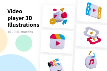 Reproductor de video Paquete de Illustration 3D