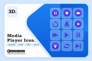 Reproductor multimedia Paquete de Icon 3D
