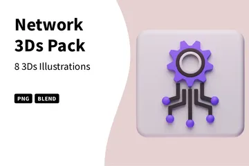 Réseau Pack 3D Icon
