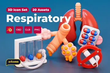 Respiratory 3D Icon Pack