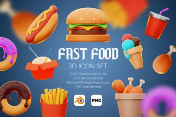 Fast food Pack 3D Icon