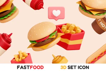 Fast food Pack 3D Icon