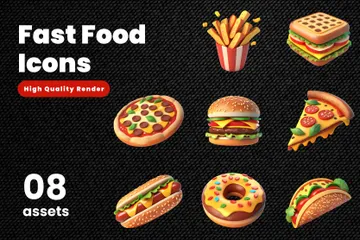 Fast food Pack 3D Icon