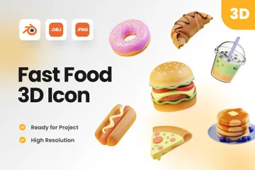 Fast food Pack 3D Icon