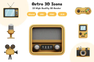 Retrô Pacote de Icon 3D