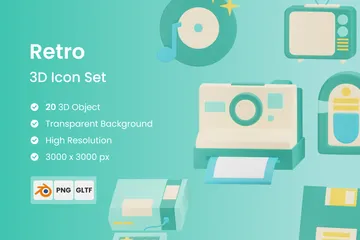 Retro 3D Icon Pack