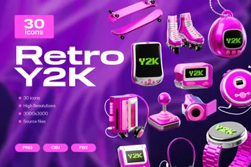 Retrô Y2K Pacote de Icon 3D