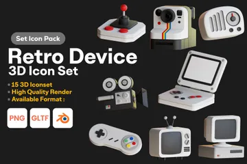 Retro Device 3D Icon Pack