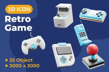 Retro Game 3D Icon Pack