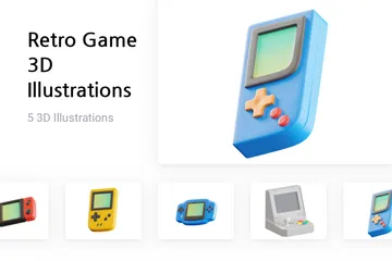 Retro Game 3D Illustration Pack