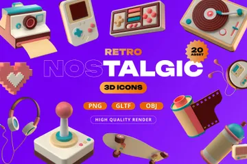 Retro Nostalgic 3D Icon Pack