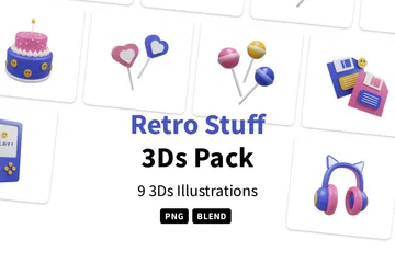 Retro Stuff 3D Icon Pack