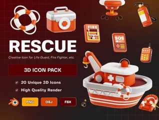 Rettung 3D Illustration Pack
