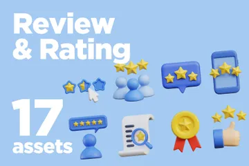 Review & Rating 3D Icon Pack