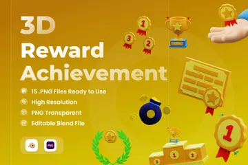 Reward Achievement 3D Icon Pack