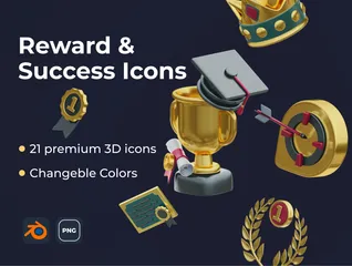 Reward And Success 3D Illustration Pack
