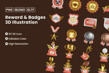 Reward & Badges 3D Icon Pack