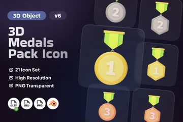 Reward Medal Vol 6 3D Icon Pack