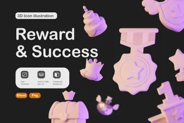 Reward & Success 3D Icon Pack