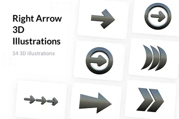 Right Arrow 3D Illustration Pack