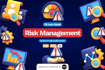 Risikomanagement 3D Icon Pack