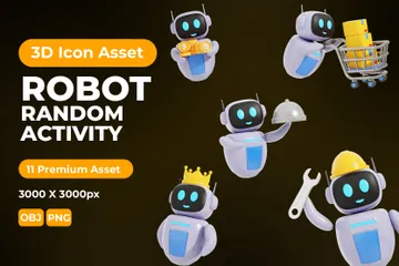 Robot 3D Icon Pack