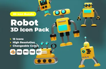 ROBOT 3D Icon Pack