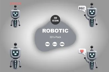 Robot 3D Icon Pack