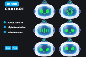 Chatbot Paquete de Icon 3D