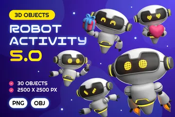 Roboter 5.0 3D Icon Pack