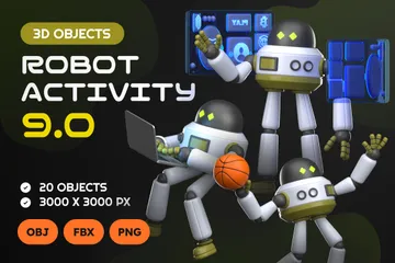 Roboteraktivität 9.0 3D Illustration Pack