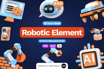 로봇공학 3D Icon 팩