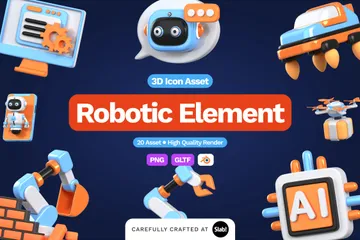 Robotik 3D Icon Pack