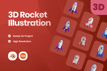 ロケット 3D Iconパック
