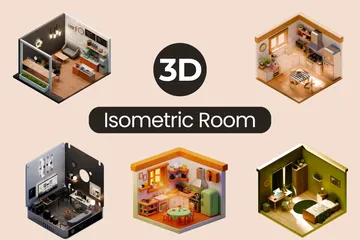 Rooms 3D Icon Pack