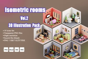Rooms Vol.2 3D Illustration Pack