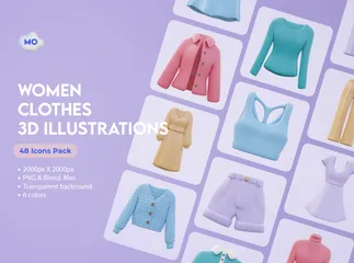 Ropa de mujer Paquete de Icon 3D