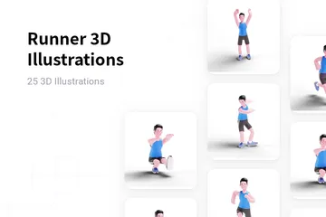 ランナー 3D Illustrationパック