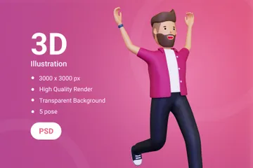 Running 3D Illustration Pack