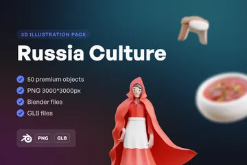 Russia Culture 3D Icon Pack