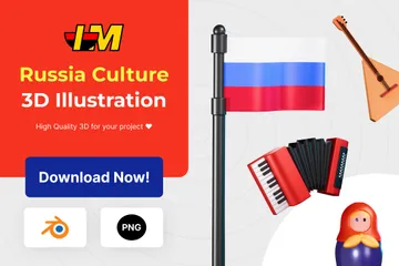 Russland Kultur 3D Icon Pack